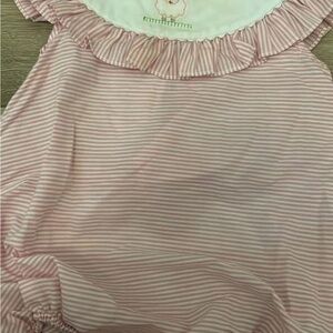 Pink Striped Kids One Piece